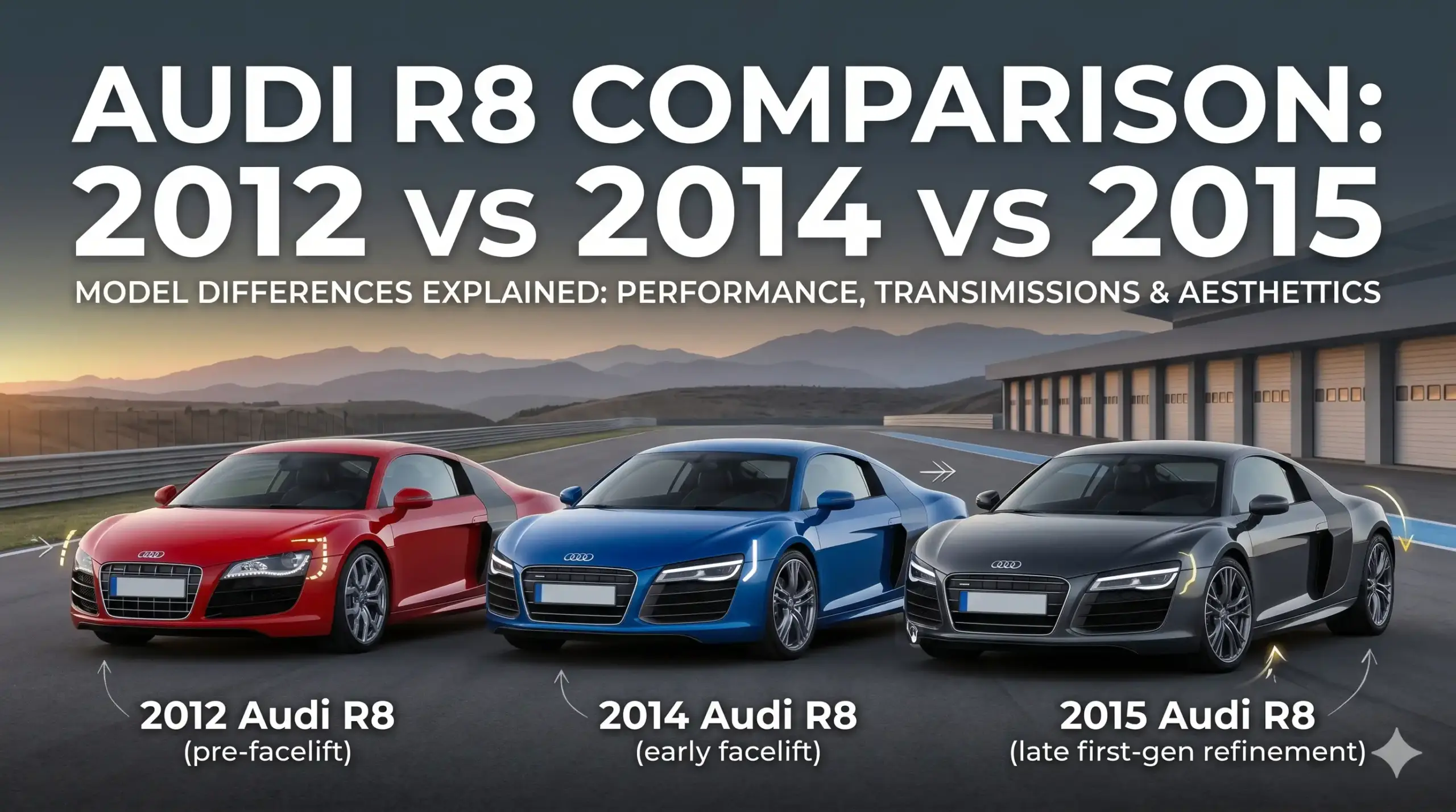 Audi R8 Comparison 2012 vs 2014 vs 2015 Model Differences Explained