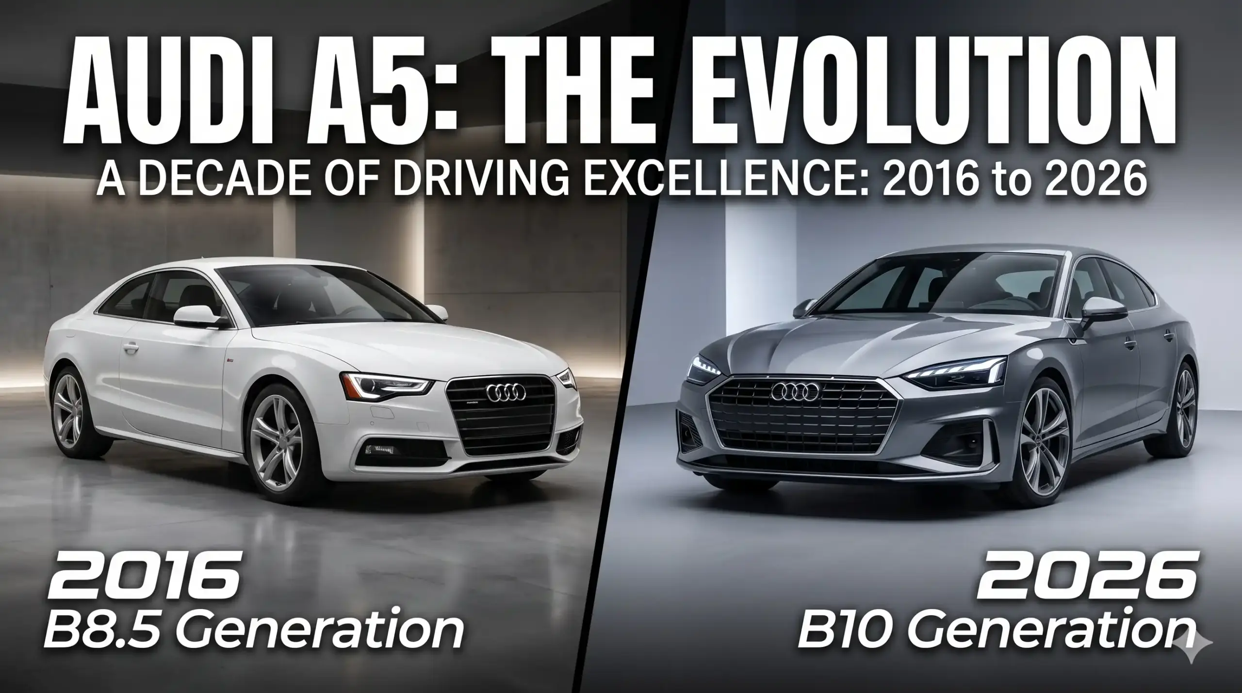 The Ultimate Audi A5 Evolution 2016 to 2026 Model Year Comparison